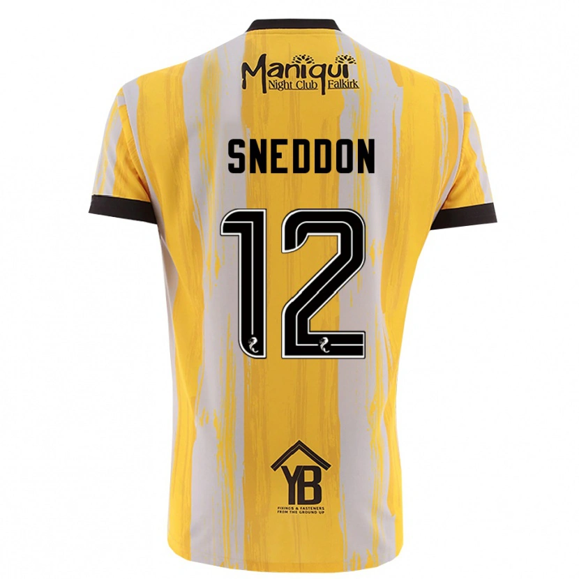Danxen Mujer Camiseta Jamie Sneddon #12 Negro Amarillo Portero Equipación 2025/26 La Camisa México