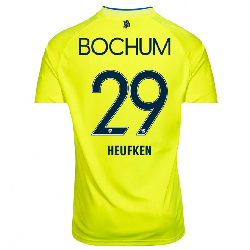 Danxen Mujer Camiseta Jeremias Heufken #29 Verde Amarillo Portero Equipación 2025/26 La Camisa México