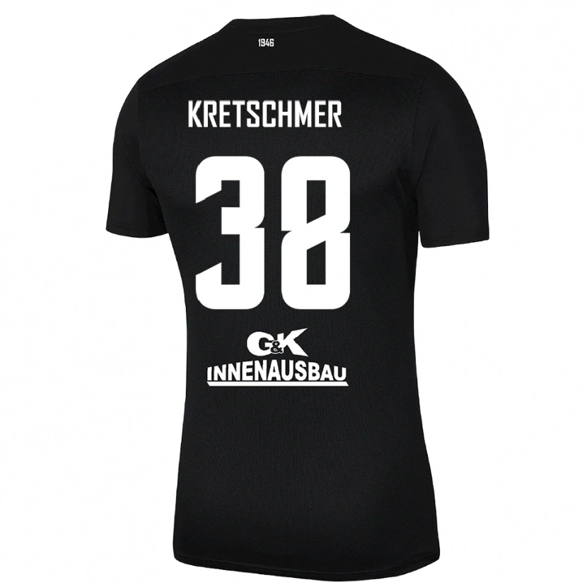 Danxen Mujer Camiseta Theo Kretschmer #38 Blanco Negro Portero Equipación 2025/26 La Camisa México