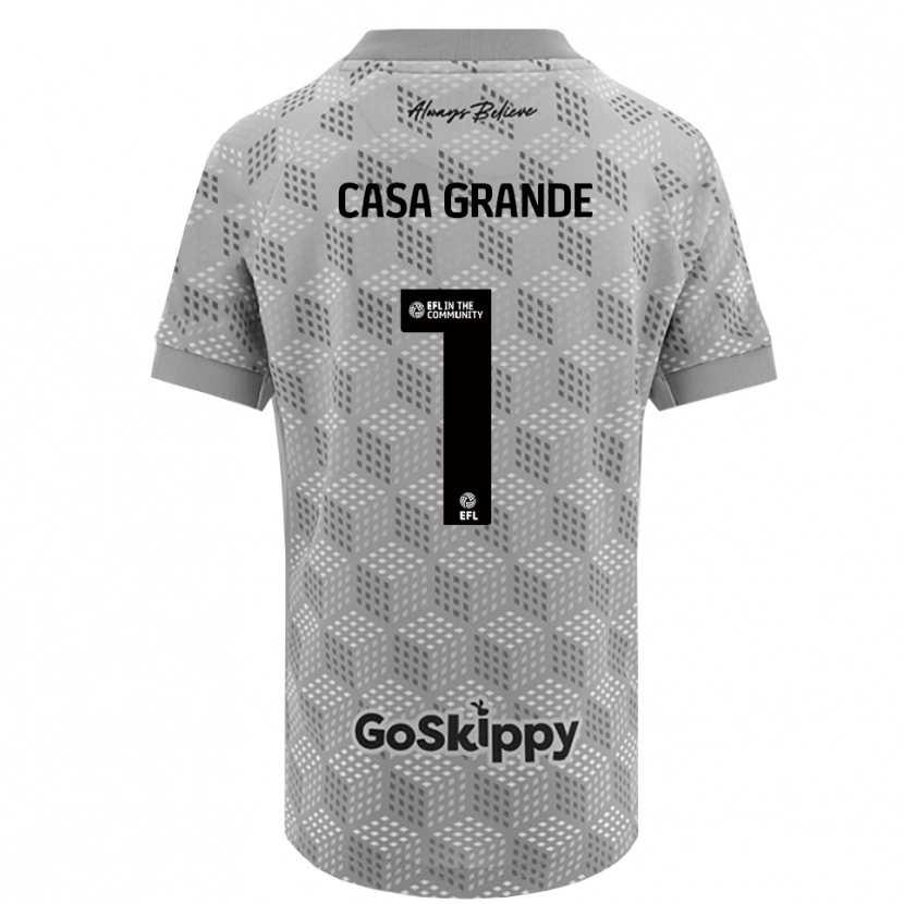 Danxen Mujer Camiseta Josey Casa-Grande #1 Gris Negro Portero Equipación 2025/26 La Camisa México