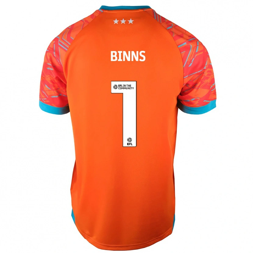 Danxen Mujer Camiseta Charlie Binns #1 Blanco Naranja Portero Equipación 2025/26 La Camisa México