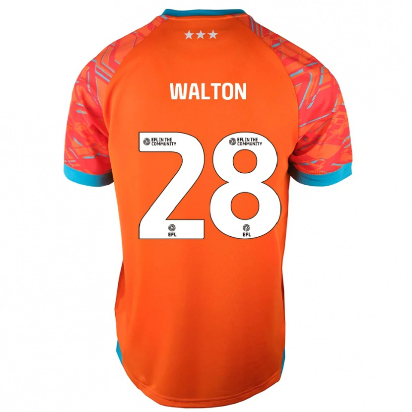 Danxen Mujer Camiseta Christian Walton #28 Blanco Naranja Portero Equipación 2025/26 La Camisa México