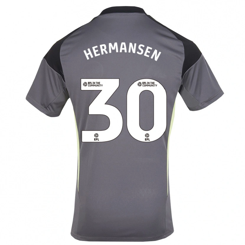 Danxen Mujer Camiseta Mads Hermansen #30 Blanco Gris Portero Equipación 2025/26 La Camisa México