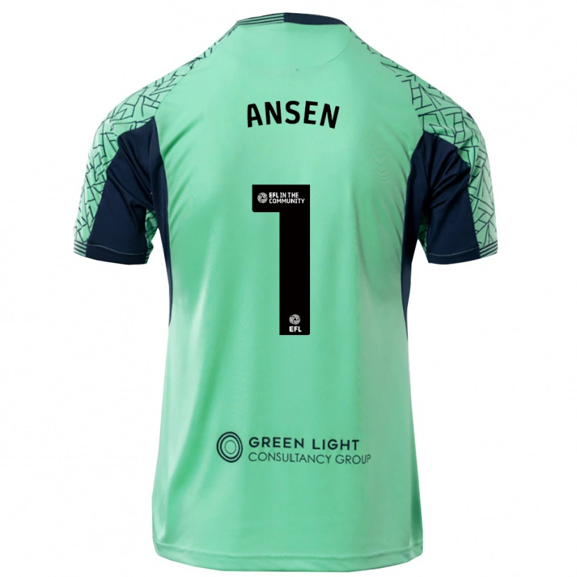 Danxen Mujer Camiseta Caleb Ansen #1 Negro Acua Portero Equipación 2025/26 La Camisa México