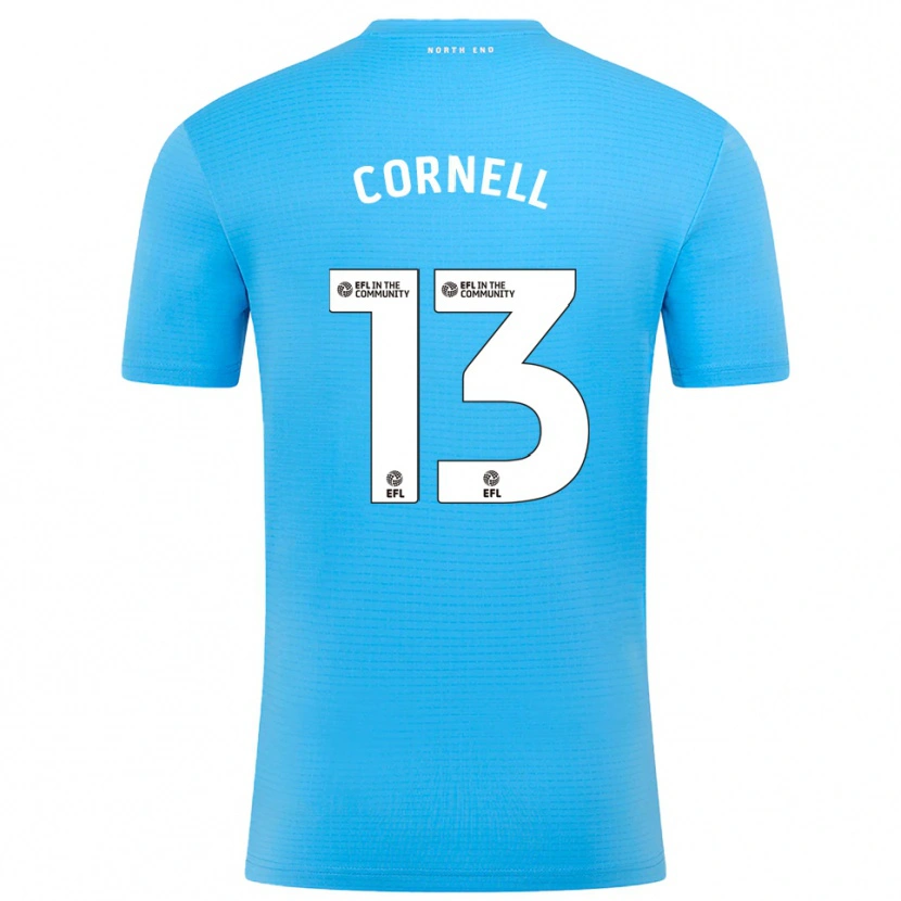 Danxen Mujer Camiseta David Cornell #13 Blanco Azul Portero Equipación 2025/26 La Camisa México