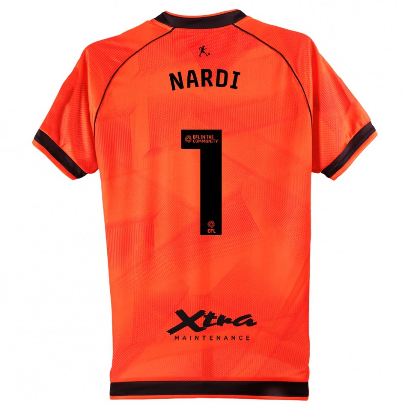 Danxen Mujer Camiseta Paul Nardi #1 Negro Naranja Portero Equipación 2025/26 La Camisa México