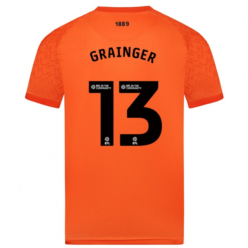 Danxen Mujer Camiseta Benjamin Grainger #13 Negro Naranja Portero Equipación 2025/26 La Camisa México