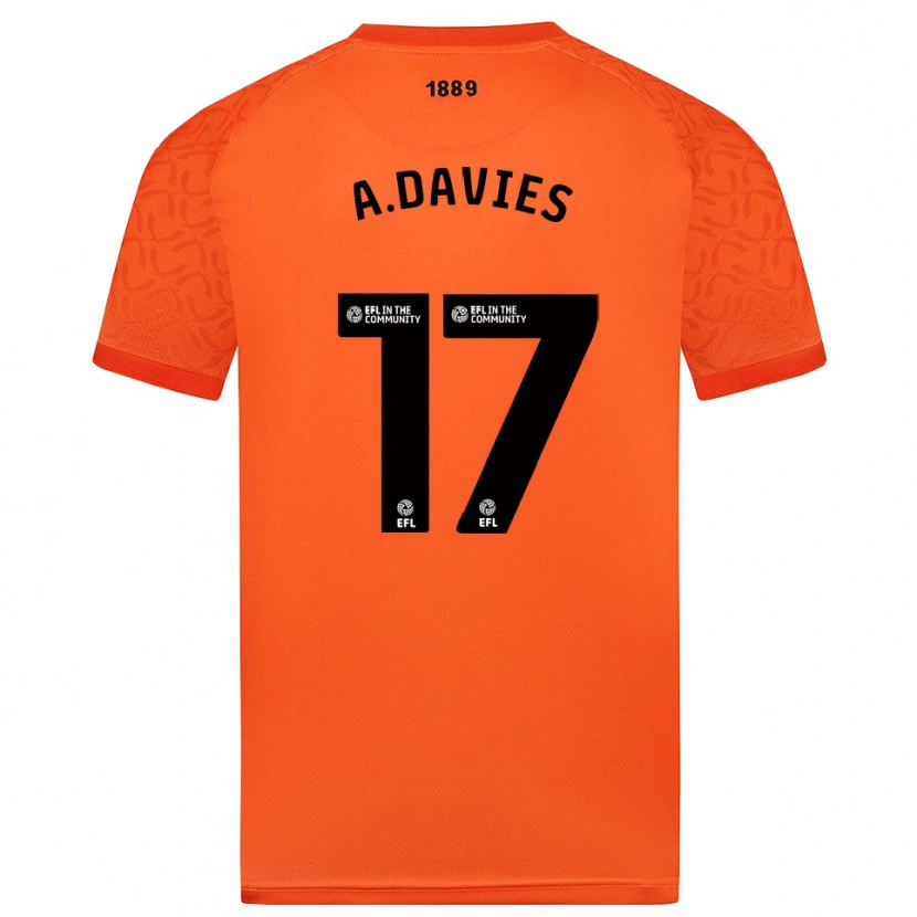 Danxen Mujer Camiseta Adam Davies #17 Negro Naranja Portero Equipación 2025/26 La Camisa México
