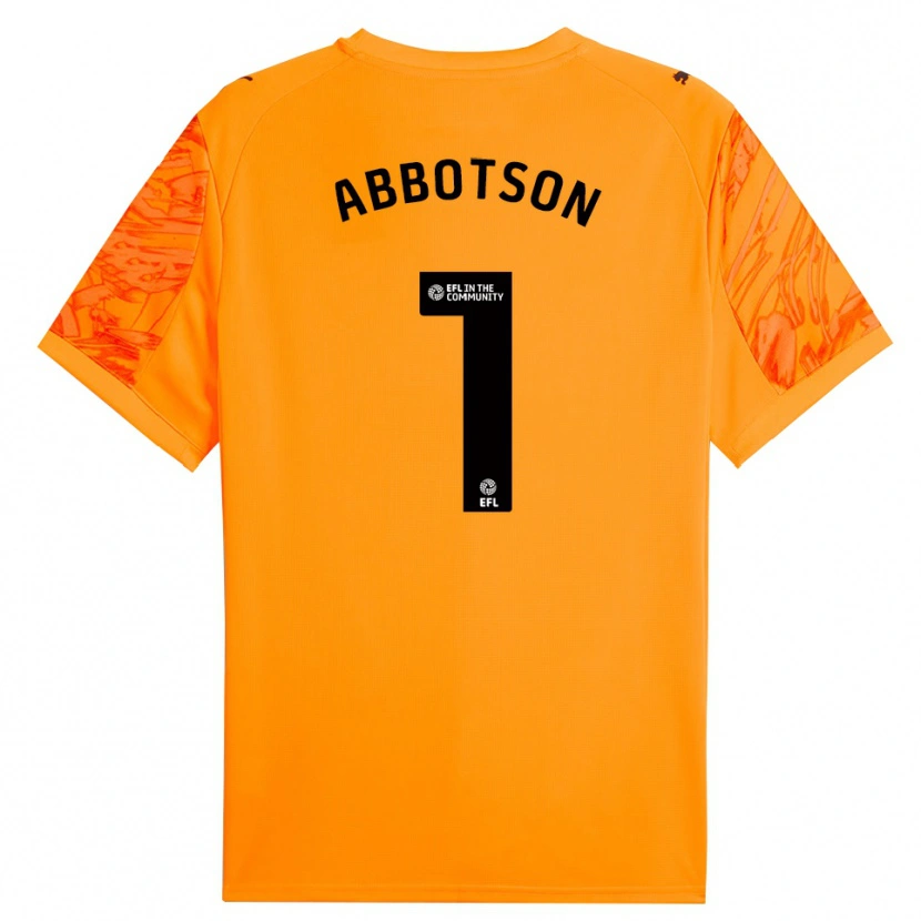 Danxen Mujer Camiseta Oscar Abbotson #1 Naranja Negro Portero Equipación 2025/26 La Camisa México