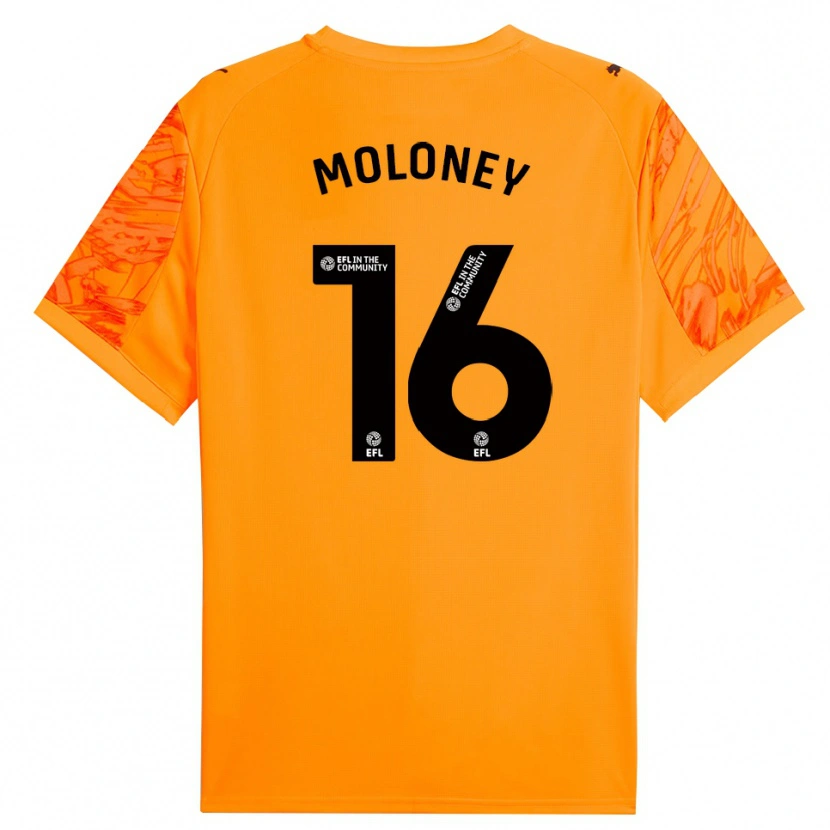 Danxen Mujer Camiseta George Moloney #16 Naranja Negro Portero Equipación 2025/26 La Camisa México