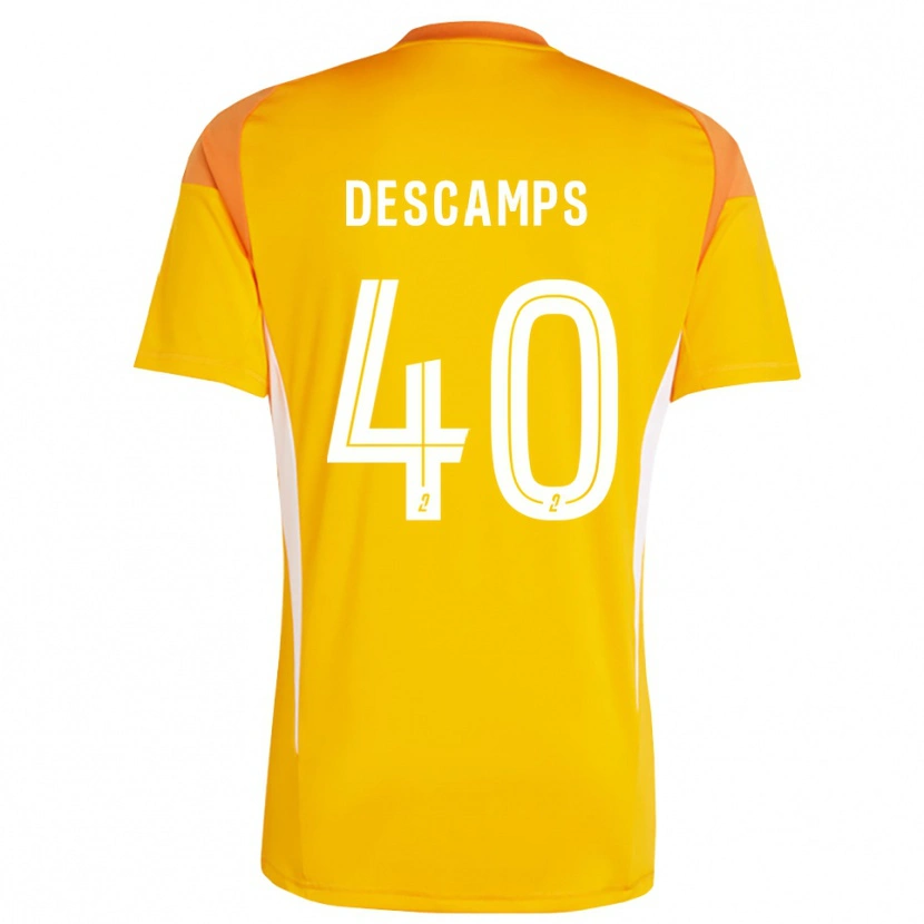 Danxen Mujer Camiseta Rémy Descamps #40 Rojo Naranja Portero Equipación 2025/26 La Camisa México