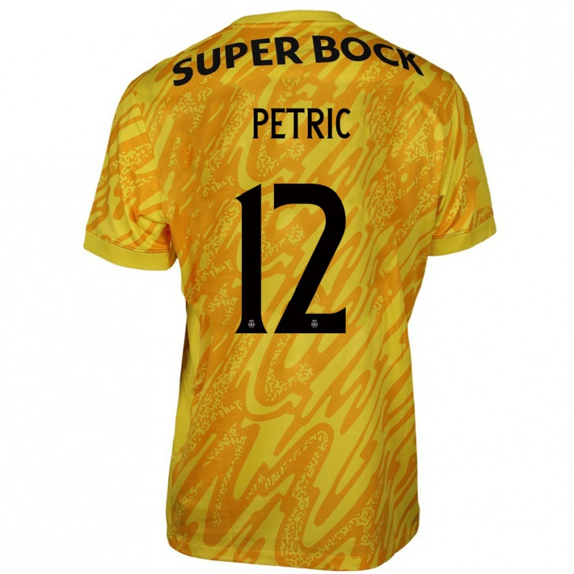 Danxen Mujer Camiseta Luka Petric #12 Amarillo Naranja Portero Equipación 2025/26 La Camisa México