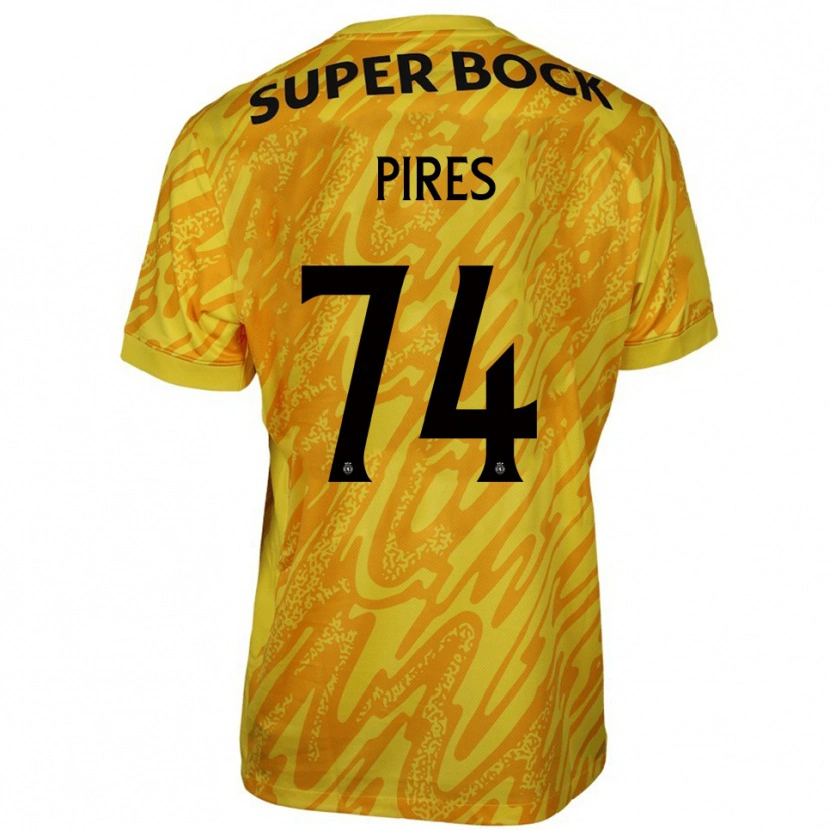 Danxen Mujer Camiseta Guilherme Pires #74 Amarillo Naranja Portero Equipación 2025/26 La Camisa México