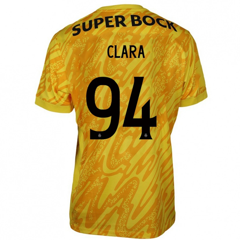 Danxen Mujer Camiseta Diogo Clara #94 Amarillo Naranja Portero Equipación 2025/26 La Camisa México