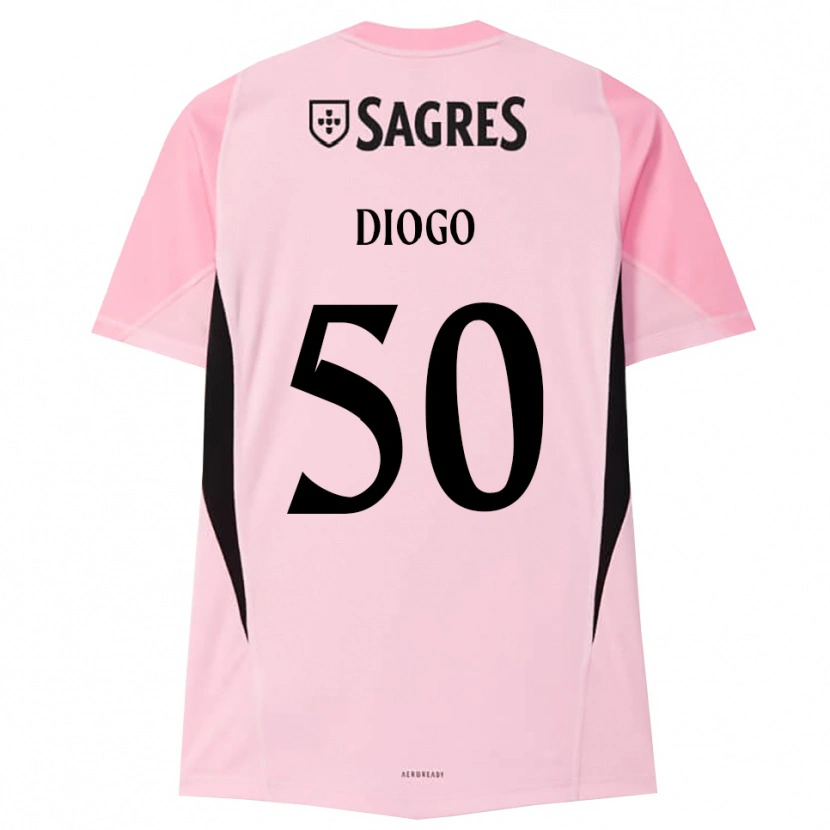 Danxen Mujer Camiseta Diogo Ferreira #50 Rosa Negro Portero Equipación 2025/26 La Camisa México