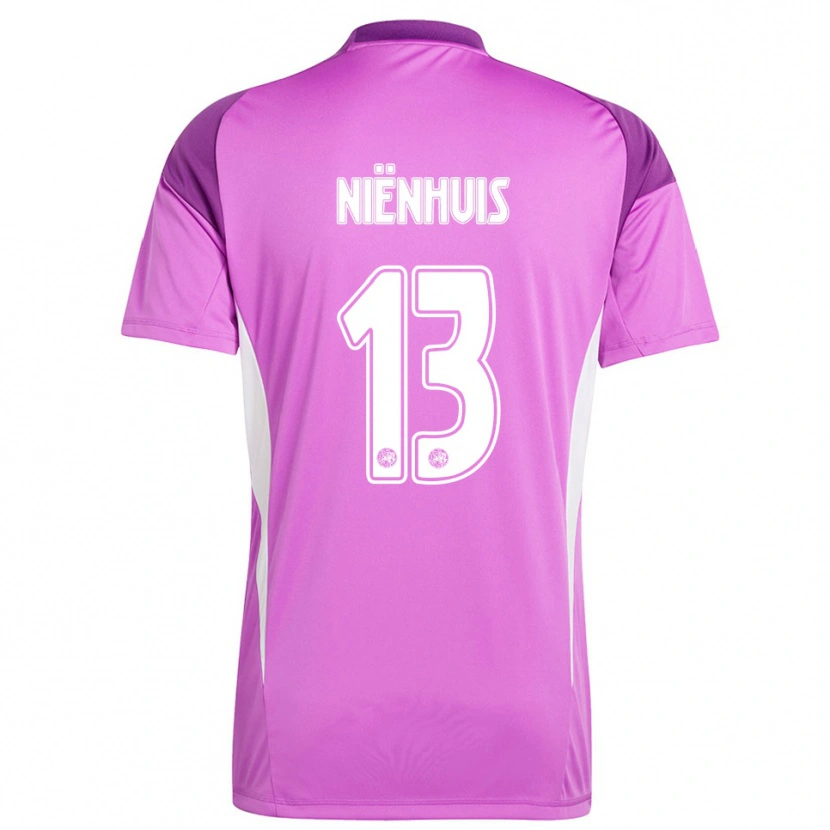 Danxen Mujer Camiseta Lois Niënhuis #13 Morado Claro Blanco Portero Equipación 2025/26 La Camisa México