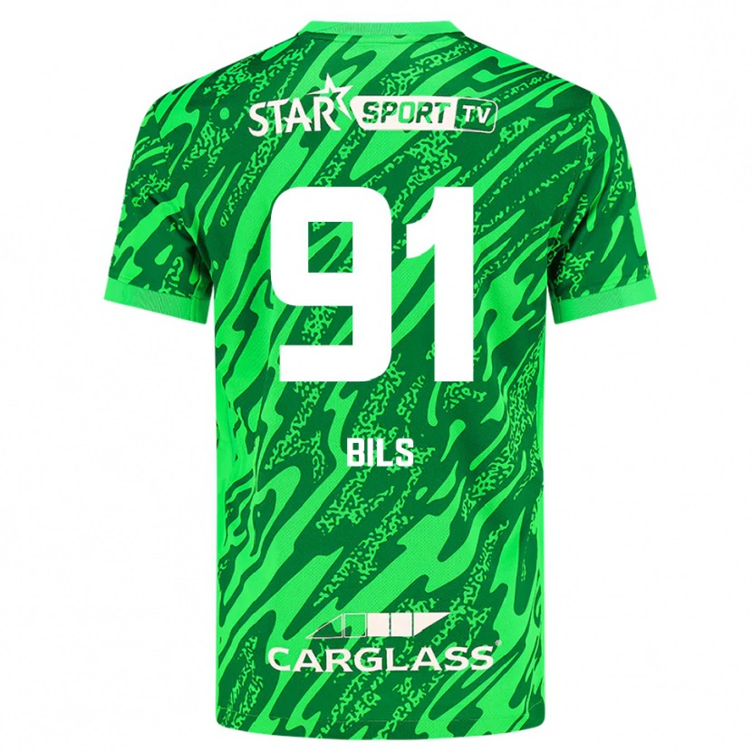 Danxen Mujer Camiseta Elise Bils #91 Verde Oscuro Blanco Portero Equipación 2025/26 La Camisa México