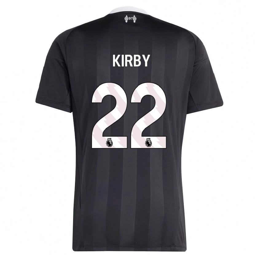 Danxen Mujer Camiseta Faye Kirby #22 Blanco Negro Portero Equipación 2025/26 La Camisa México