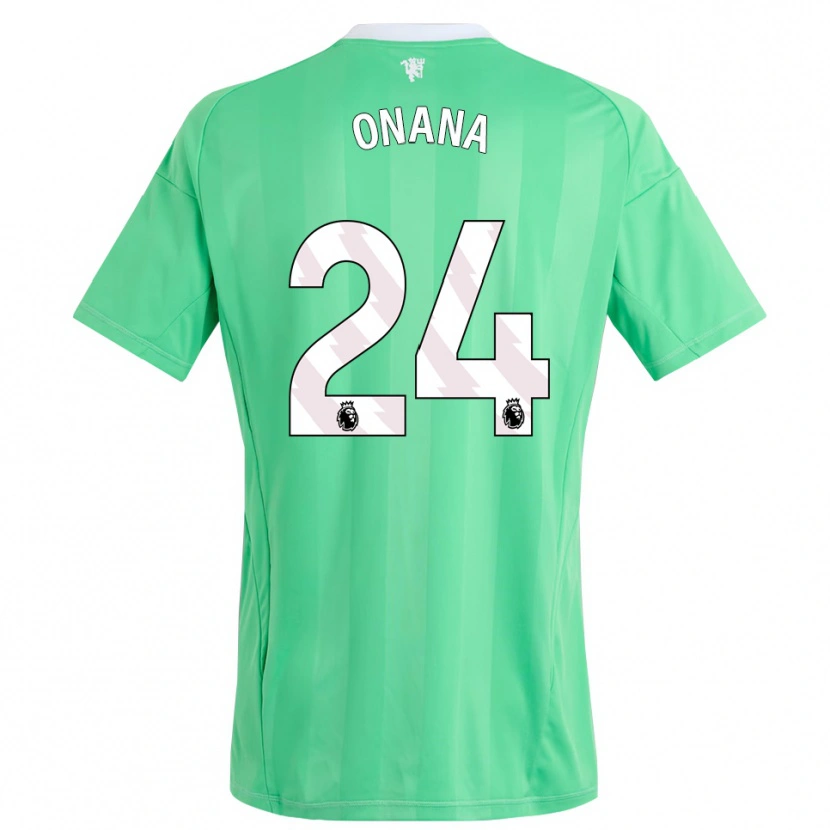 Danxen Mujer Camiseta André Onana #24 Verde Esmeralda Portero Equipación 2025/26 La Camisa México