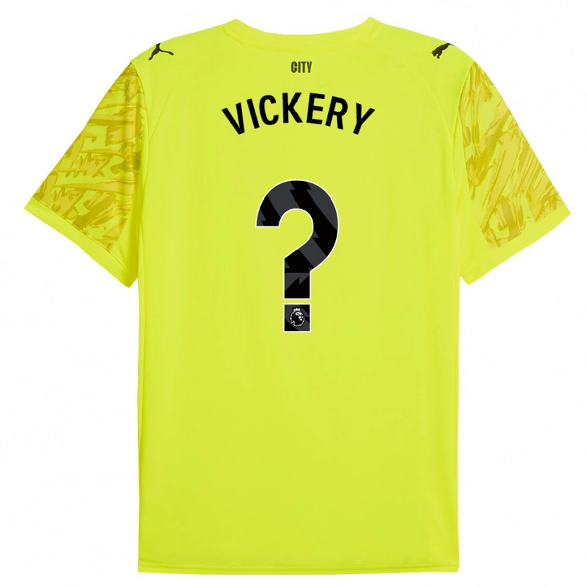 Danxen Mujer Camiseta Ben Vickery #0 Amarillo Naranja Negro Portero Equipación 2025/26 La Camisa México