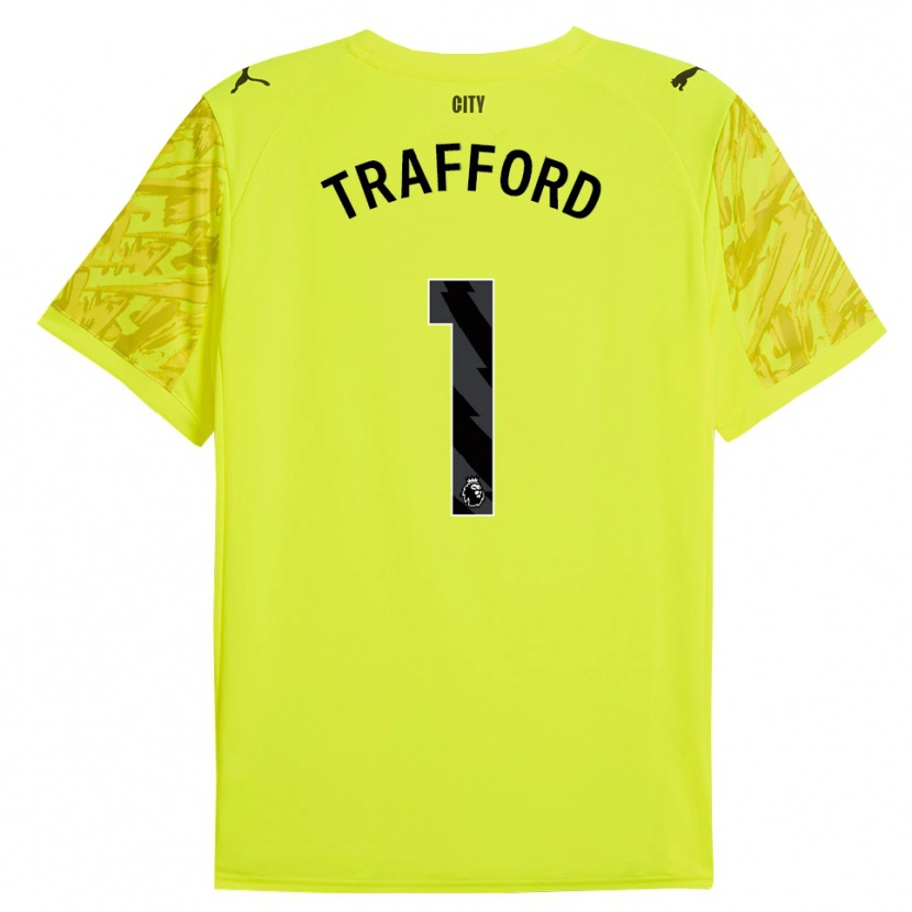 Danxen Mujer Camiseta James Trafford #1 Amarillo Naranja Negro Portero Equipación 2025/26 La Camisa México