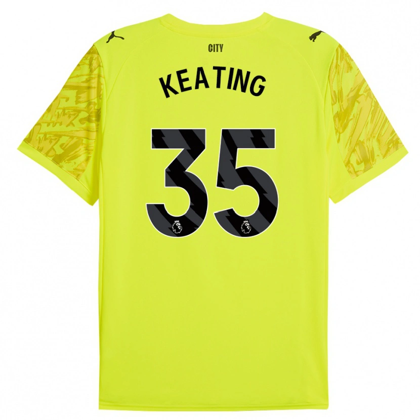 Danxen Mujer Camiseta Khiara Keating #35 Amarillo Naranja Negro Portero Equipación 2025/26 La Camisa México