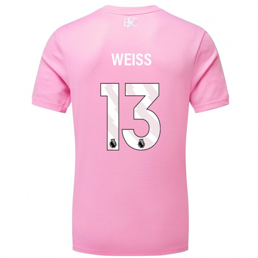 Danxen Mujer Camiseta Max Weiß #13 Blanco Rosa Portero Equipación 2025/26 La Camisa México