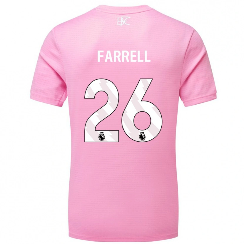 Danxen Mujer Camiseta Lucy Farrell #26 Blanco Rosa Portero Equipación 2025/26 La Camisa México