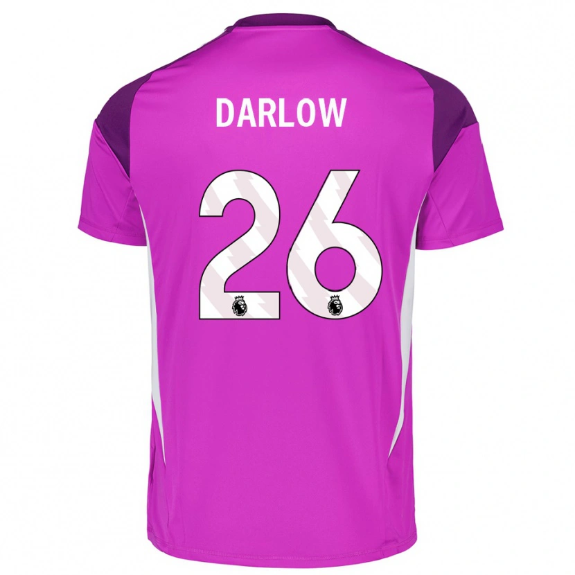Danxen Mujer Camiseta Karl Darlow #26 Blanco Blanco Portero Equipación 2025/26 La Camisa México