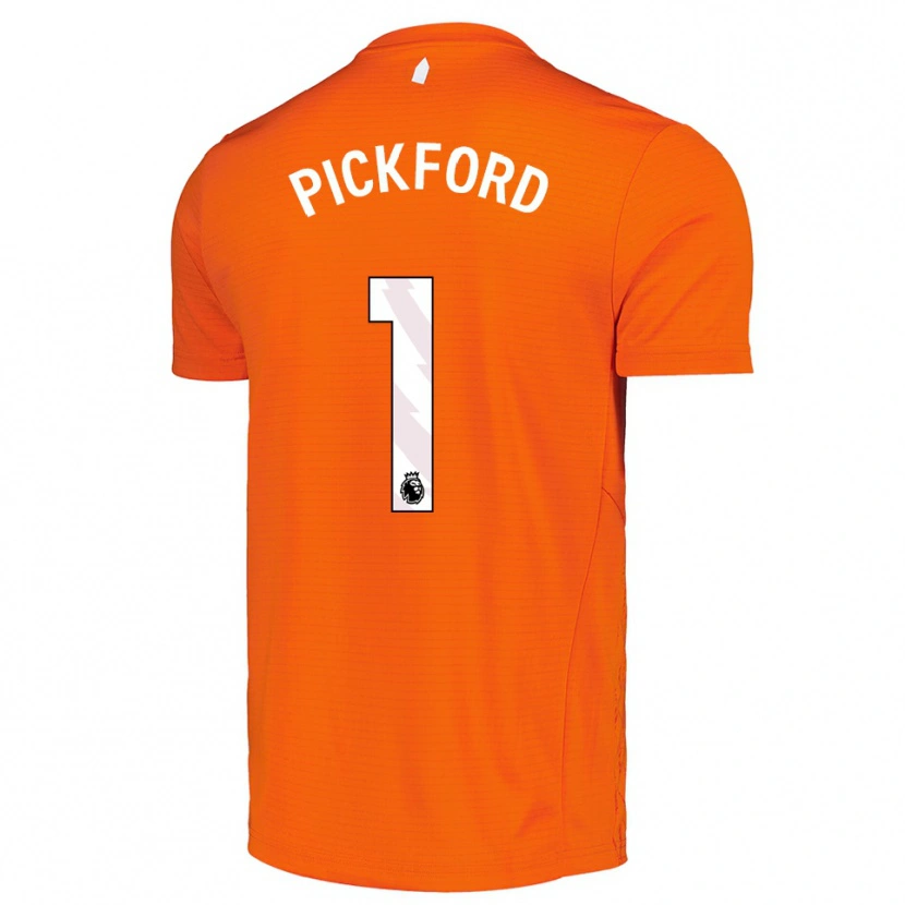 Danxen Mujer Camiseta Jordan Pickford #1 Naranja Negro Portero Equipación 2025/26 La Camisa México