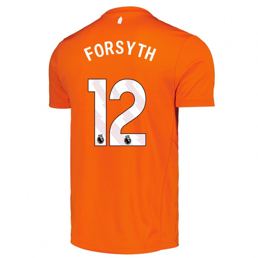 Danxen Mujer Camiseta Luke Forsyth #12 Naranja Negro Portero Equipación 2025/26 La Camisa México