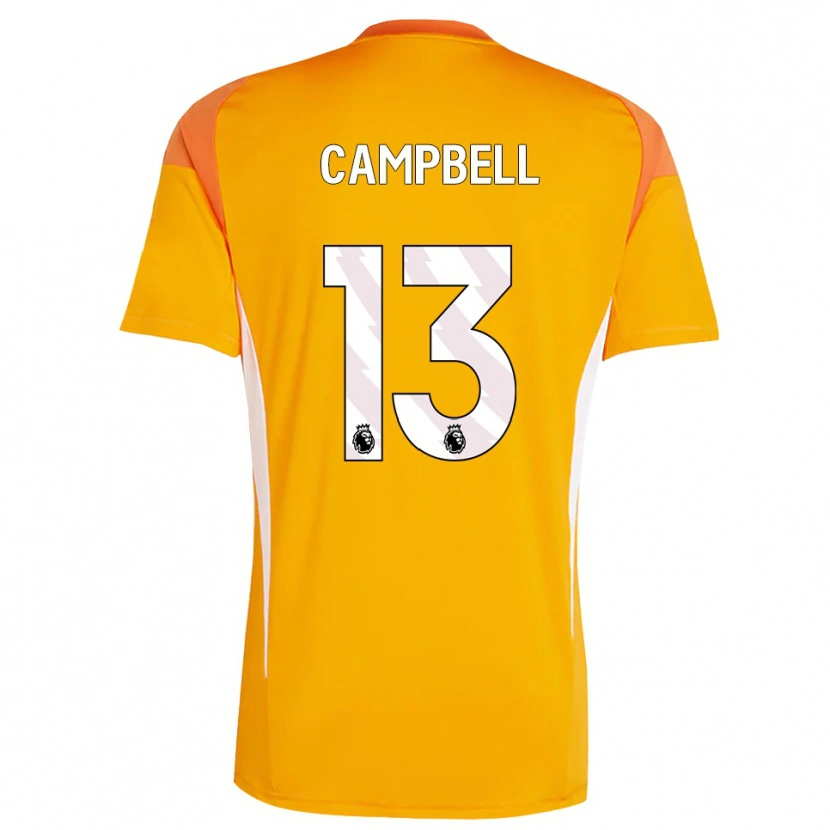 Danxen Mujer Camiseta Luke Campbell #13 Blanco Blanco Portero Equipación 2025/26 La Camisa México