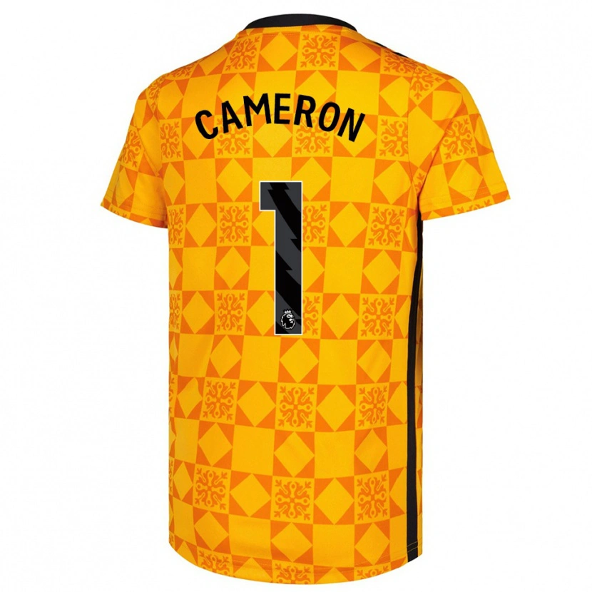 Danxen Mujer Camiseta Dan Cameron #1 Amarillo Negro Portero Equipación 2025/26 La Camisa México