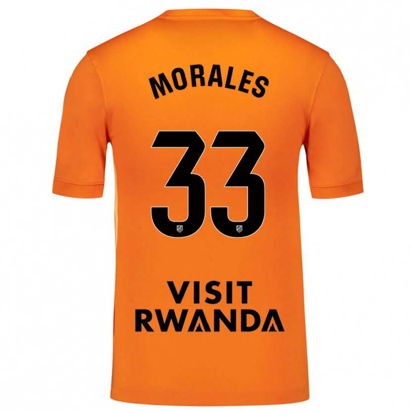Danxen Mujer Camiseta Luismi Morales #33 Naranja Negro Portero Equipación 2025/26 La Camisa México