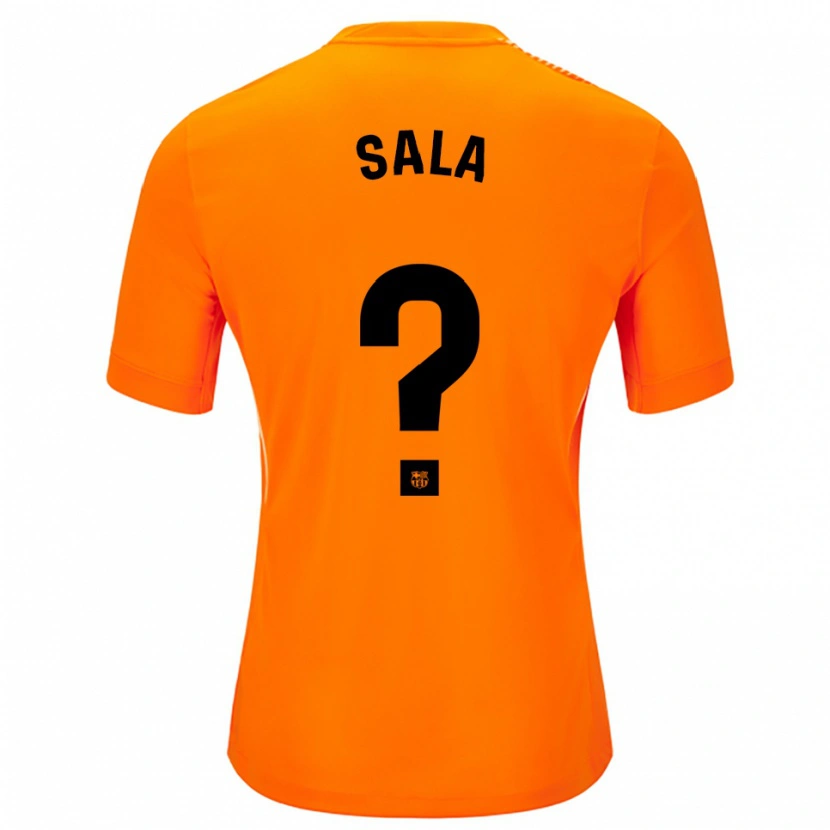 Danxen Mujer Camiseta Gerard Sala #0 Naranja Negro Portero Equipación 2025/26 La Camisa México