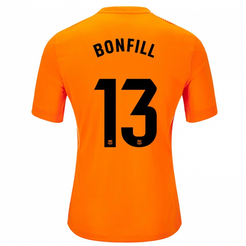 Danxen Mujer Camiseta Max Bonfill #13 Naranja Negro Portero Equipación 2025/26 La Camisa México