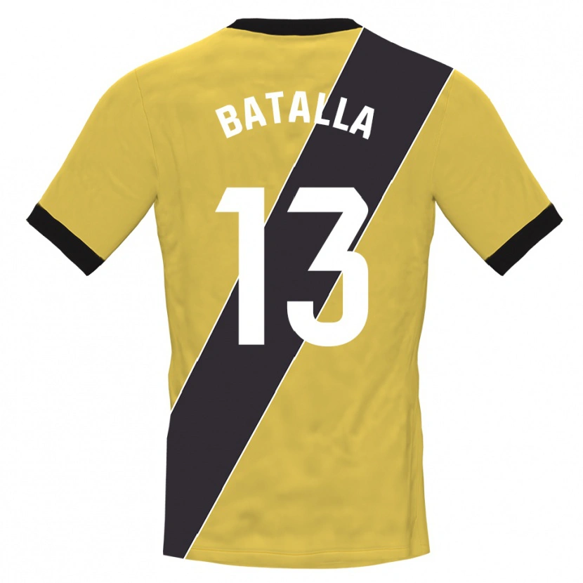 Danxen Mujer Camiseta Augusto Batalla #13 Amarillo Negro Portero Equipación 2025/26 La Camisa México