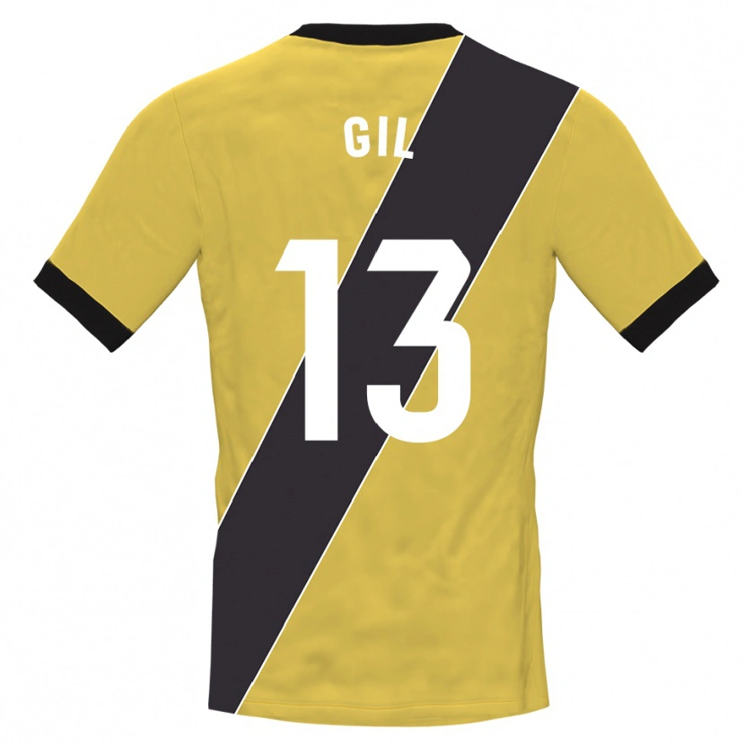 Danxen Mujer Camiseta Juanpe Gil #13 Amarillo Negro Portero Equipación 2025/26 La Camisa México