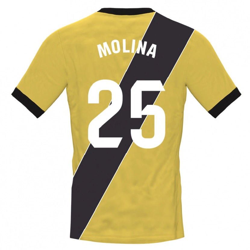 Danxen Mujer Camiseta Adrián Molina #25 Amarillo Negro Portero Equipación 2025/26 La Camisa México