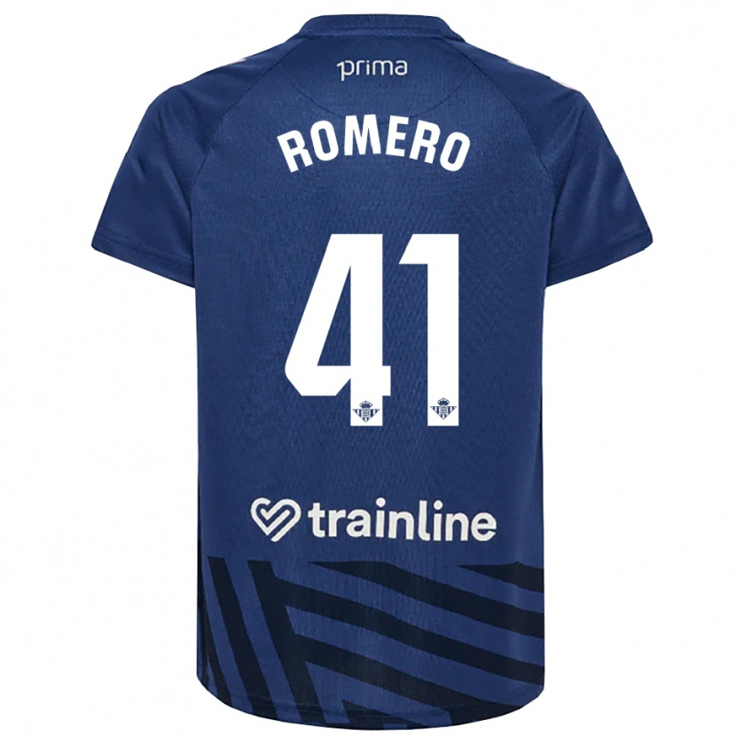 Danxen Mujer Camiseta José Romero #41 Azul Real Blanco Portero Equipación 2025/26 La Camisa México