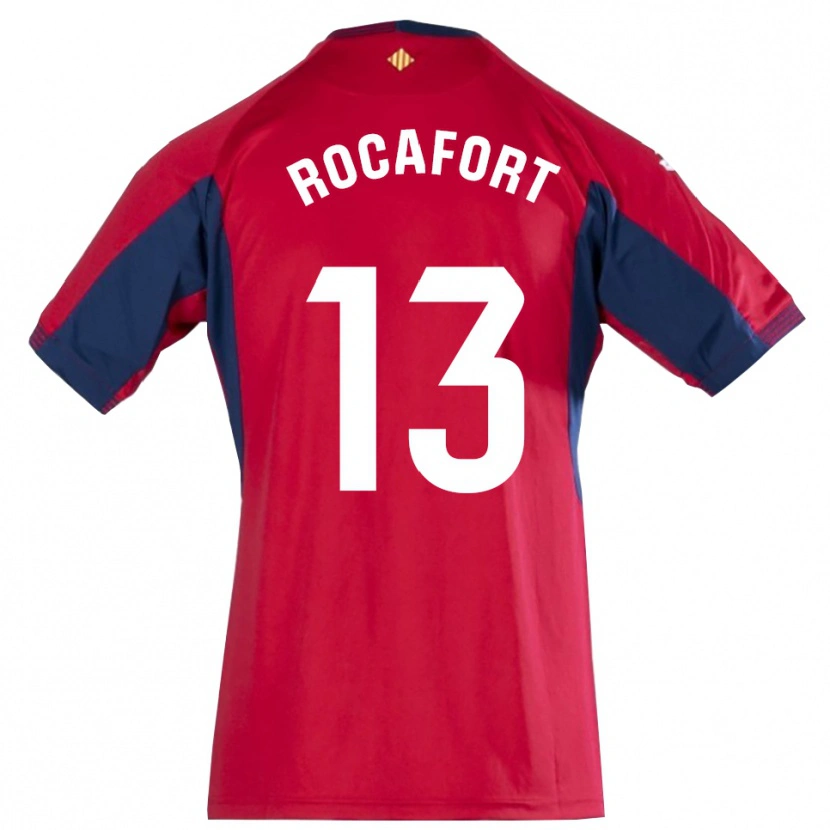Danxen Mujer Camiseta Rodrigo Rocafort #13 Azul Real Rojo Portero Equipación 2025/26 La Camisa México