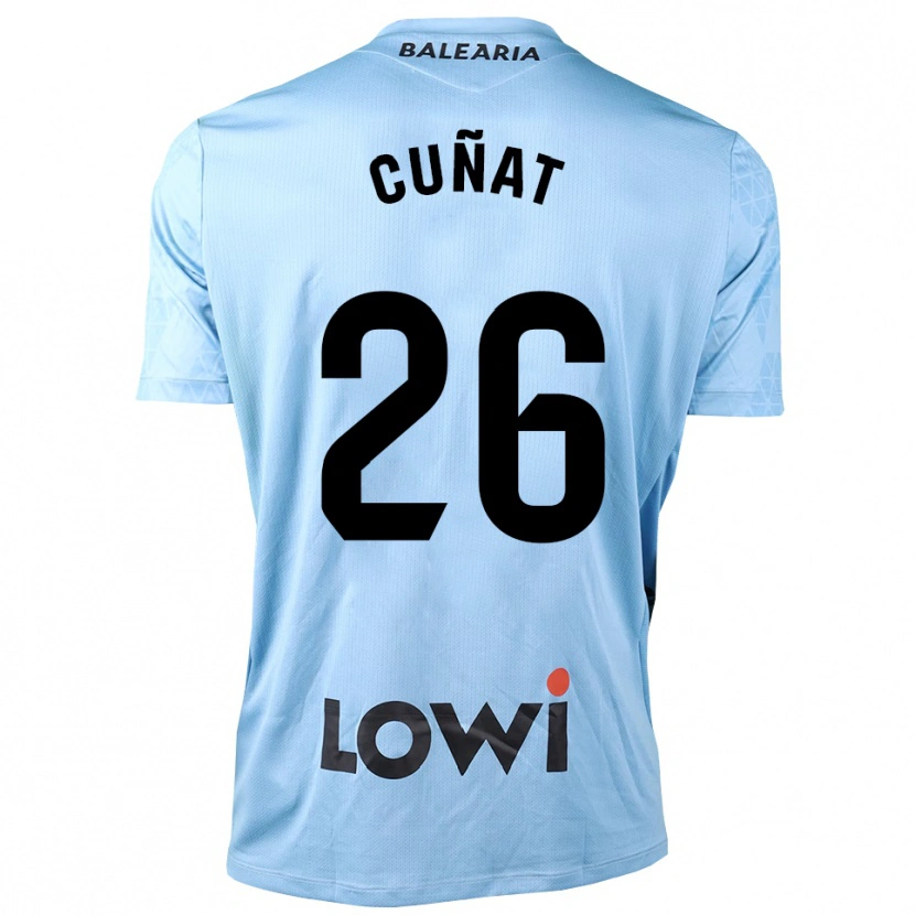 Danxen Mujer Camiseta Pablo Campos #26 Azul Claro Negro Portero Equipación 2025/26 La Camisa México