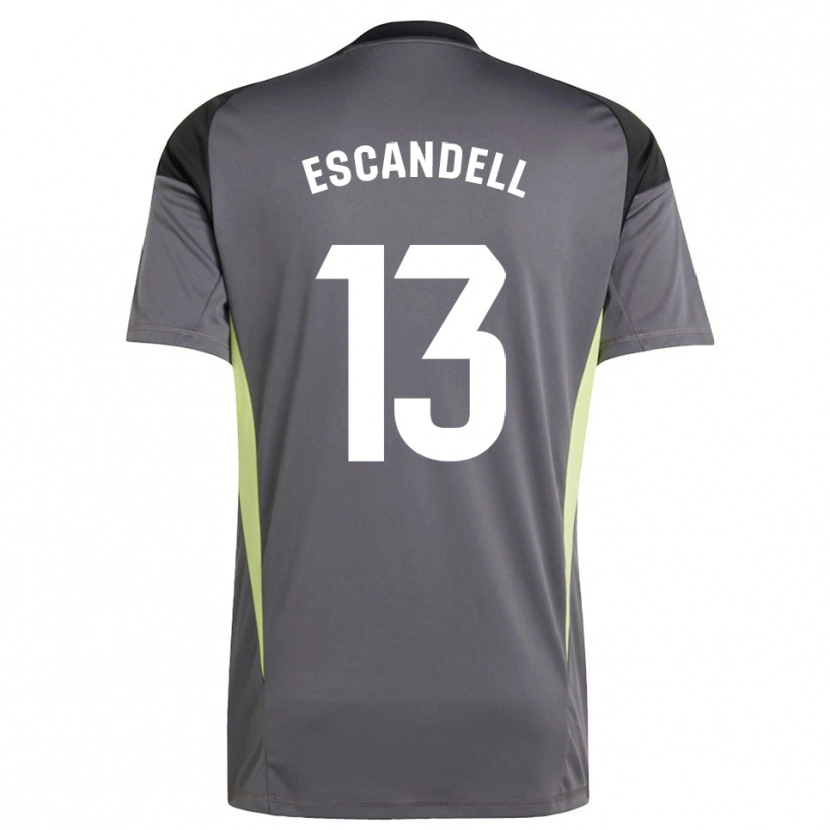 Danxen Mujer Camiseta Aarón Escandell #13 Gris Oscuro Negro Portero Equipación 2025/26 La Camisa México