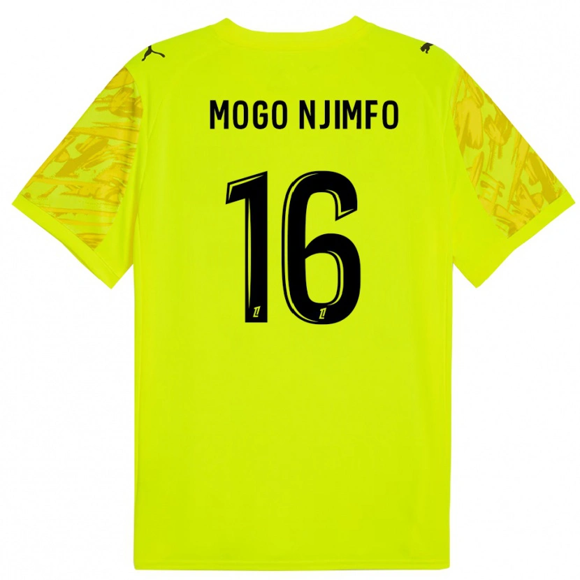 Danxen Mujer Camiseta Arthur Mogo Njimfo #16 Verde Fluorescente Negro Portero Equipación 2025/26 La Camisa México
