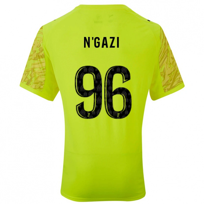 Danxen Mujer Camiseta Chloé N'gazi #96 Verde Fluorescente Negro Portero Equipación 2025/26 La Camisa México