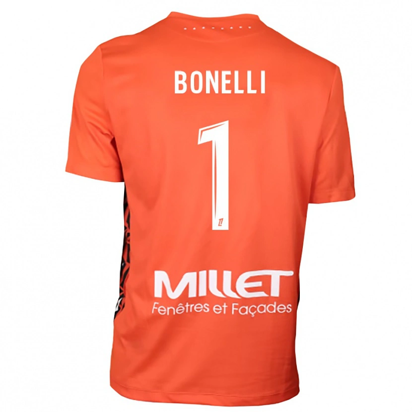 Danxen Mujer Camiseta Lucas Bonelli #1 Naranja Blanco Portero Equipación 2025/26 La Camisa México