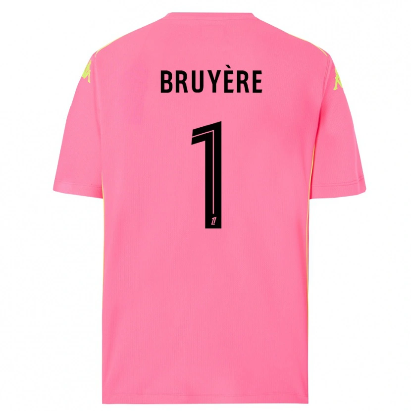 Danxen Mujer Camiseta Théo Bruyère #1 Rosa Caliente Negro Portero Equipación 2025/26 La Camisa México