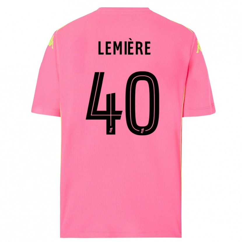 Danxen Mujer Camiseta Pauline Lemière #40 Rosa Caliente Negro Portero Equipación 2025/26 La Camisa México