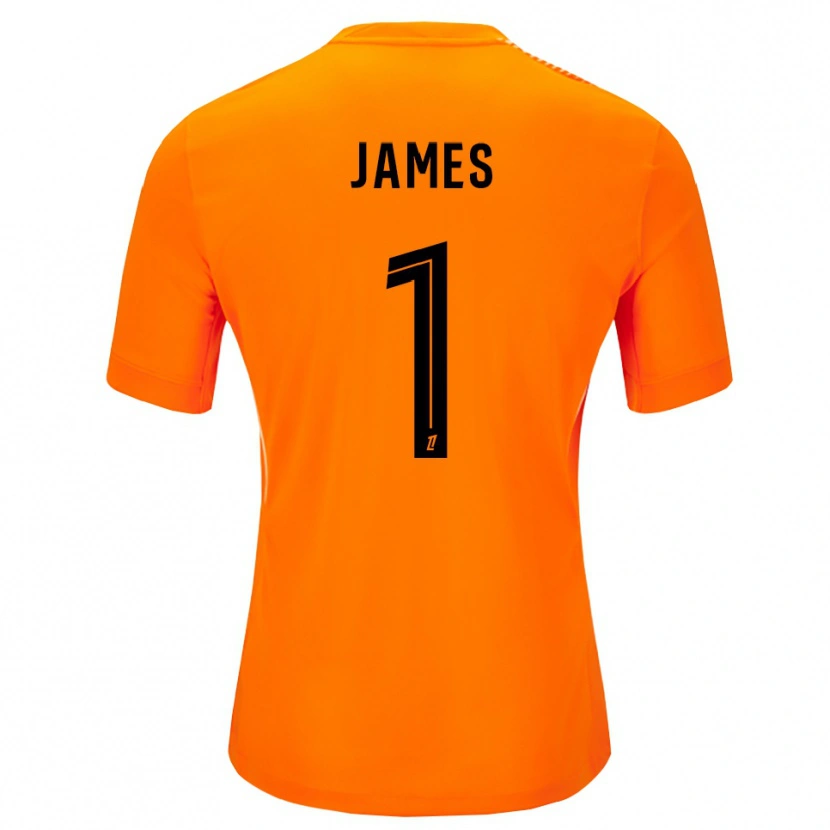 Danxen Mujer Camiseta Martin James #1 Naranja Negro Portero Equipación 2025/26 La Camisa México