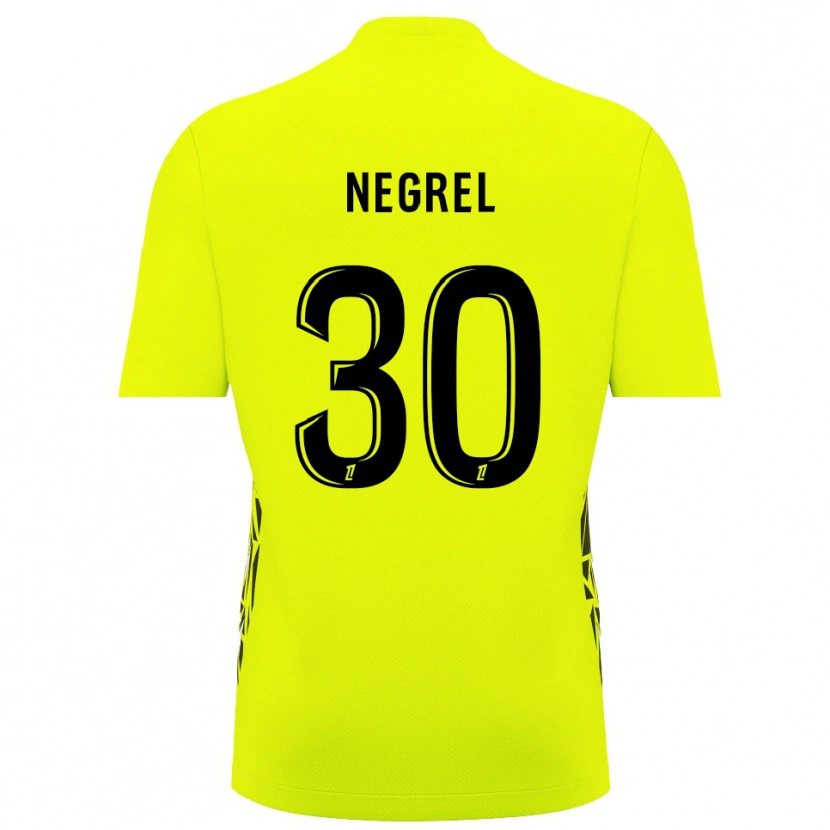 Danxen Mujer Camiseta Tom Negrel #30 Verde Fluorescente Portero Equipación 2025/26 La Camisa México